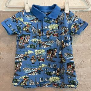 Polo Ralph Lauren Bear AOP kids polo shirt